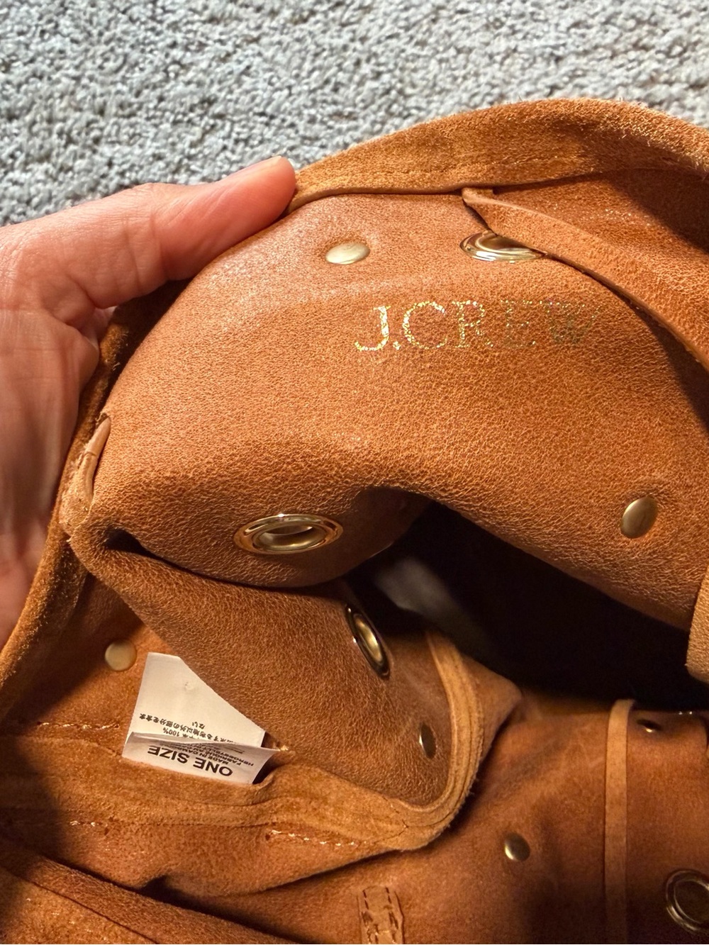 J. Crew Berkeley belted bucket bag in studded suede - Picture 7 of 7
